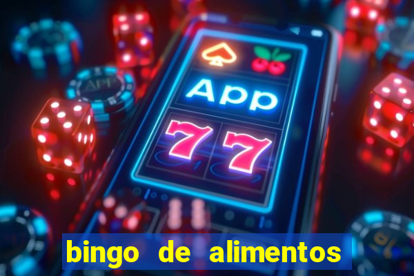 bingo de alimentos saludables para imprimir